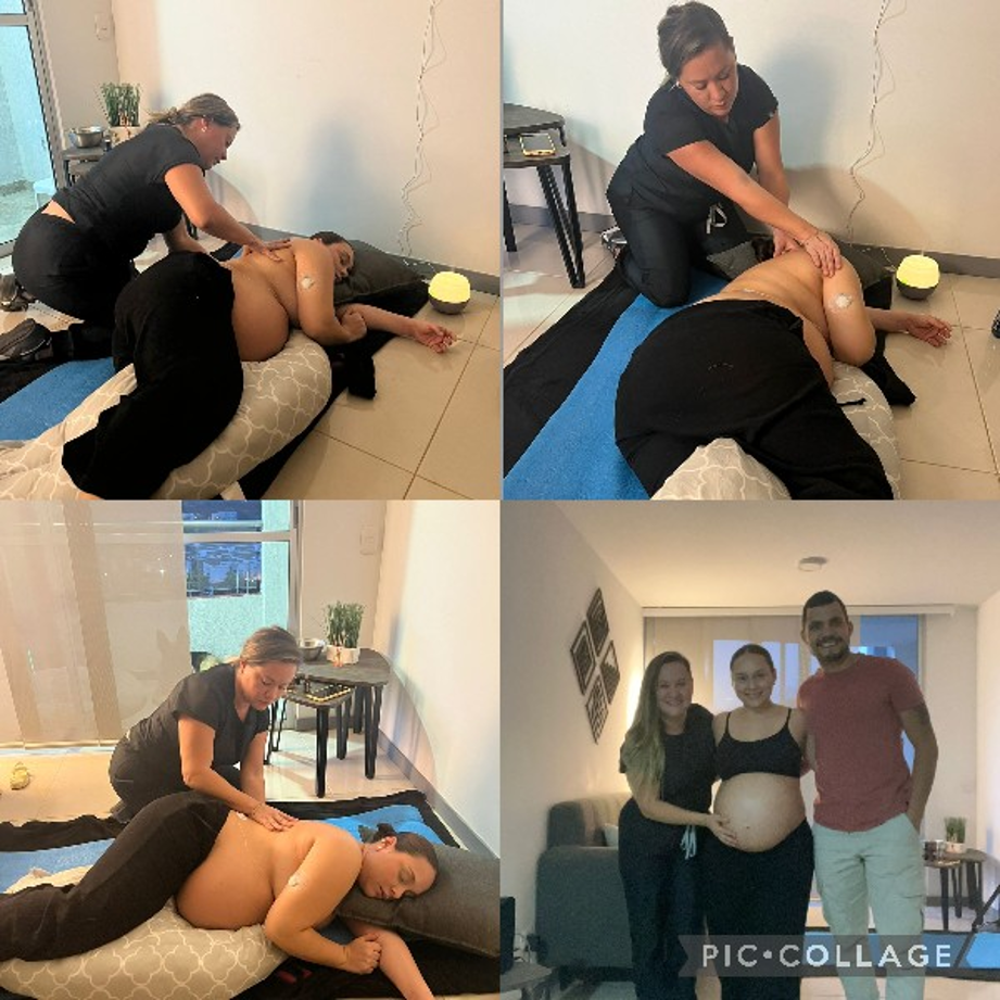 Masaje prenatal relajante para gestante